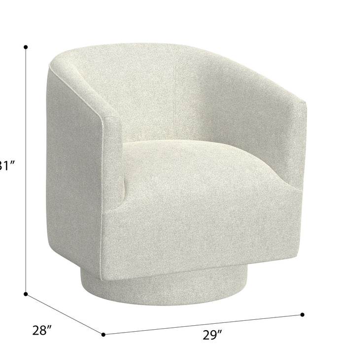 Brylee - Swivel Accent Chair - Lunar White