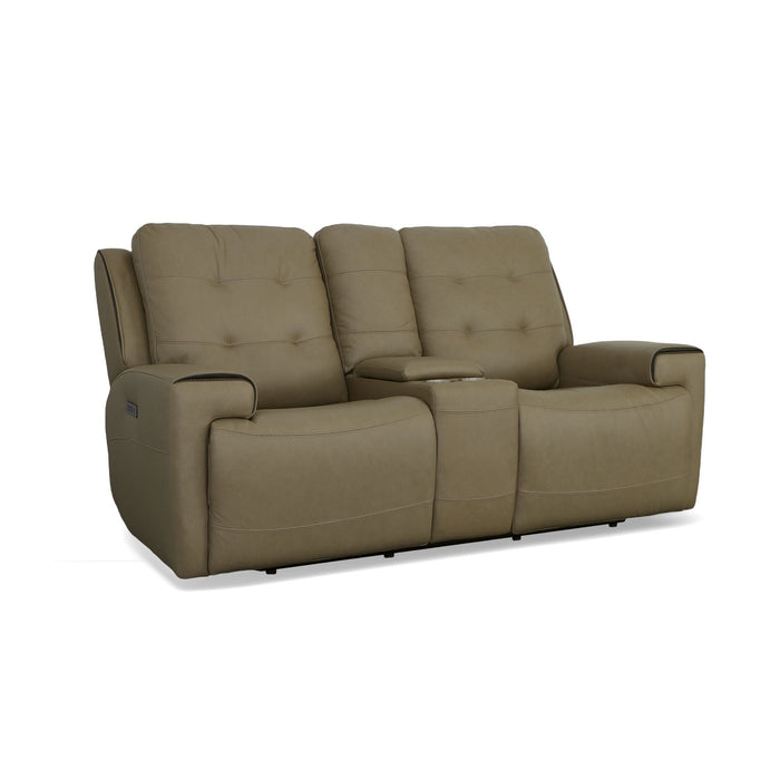 Iris - Power Reclining Loveseat With Console & Power Headrests