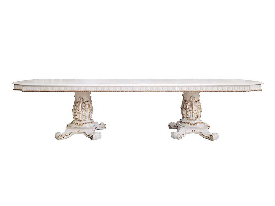 Vendome - 30" Dining Table With Pedestal Base - Antique Pearl