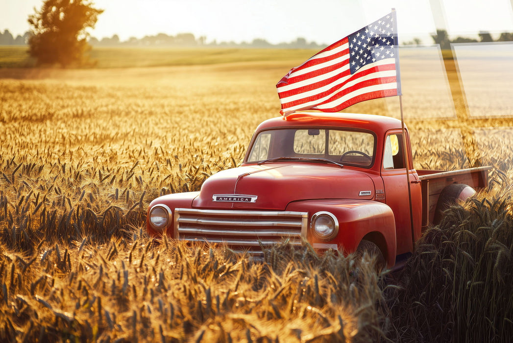 "Rustic Patriot" Tempered Glass - Gold