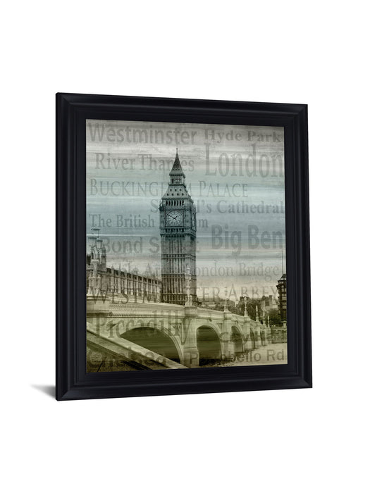 Foggy Landmark View - 28" x 34" Framed Wall Art - Gray