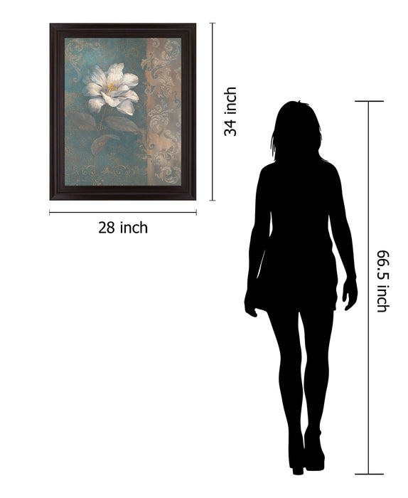 Opaline Majesty - 28" x 34" Framed Wall Art - Blue
