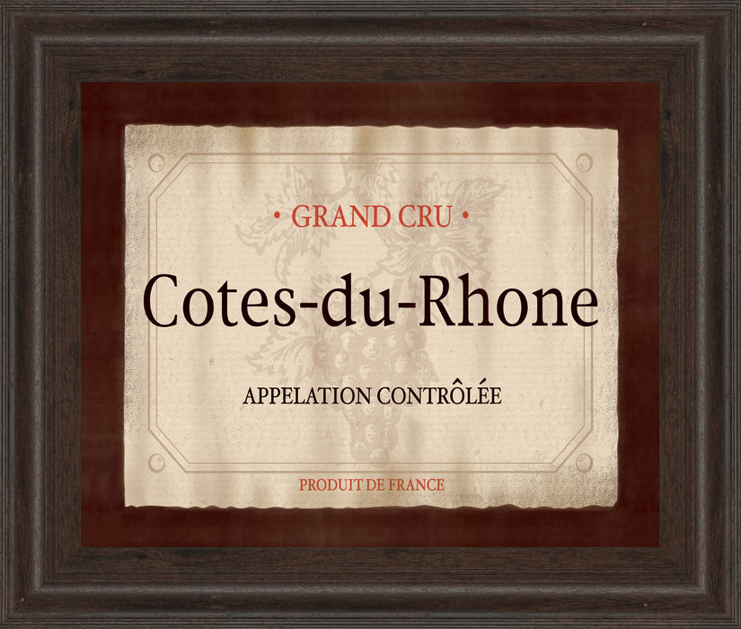 Cote Du Rhone By Paola Viveiros - Framed Print Wall Art - Beige