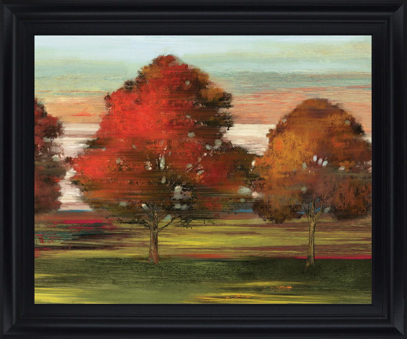 Crimson Grove - 28" x 34" Framed Wall Art