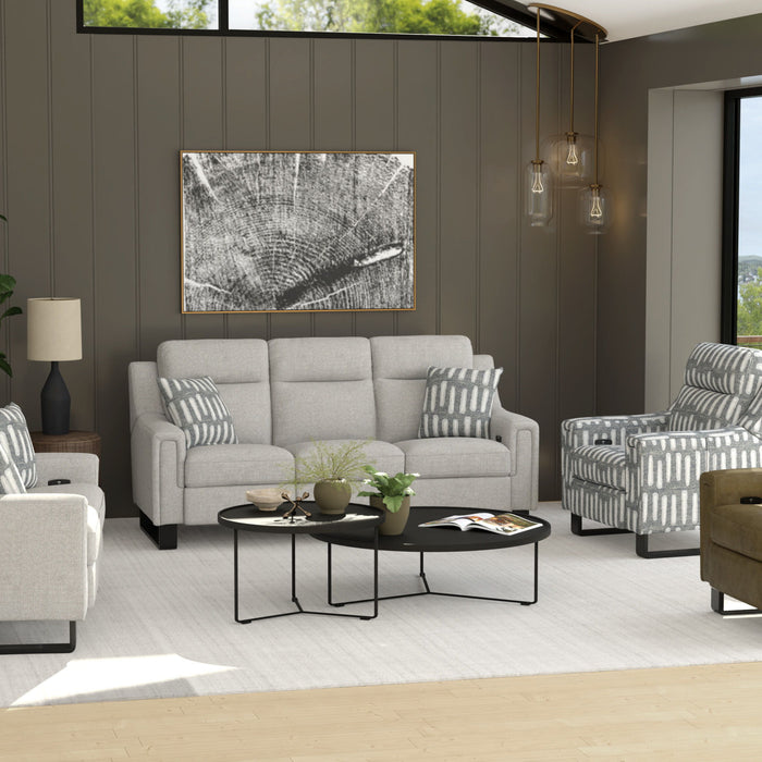 Teagan - Dual Power Sofa - Oatmeal