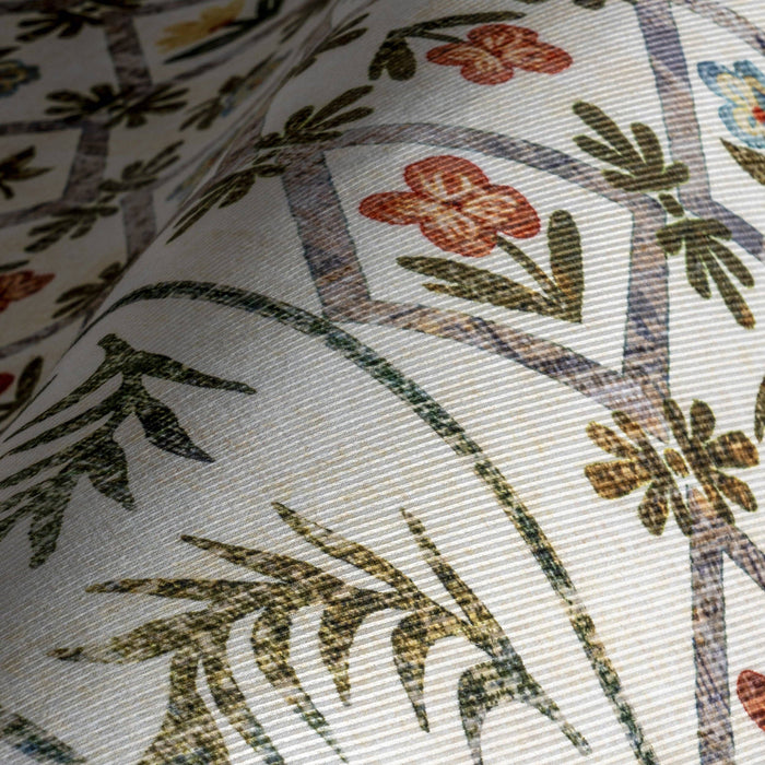 NuLOOM Erina Floral Washable Area Rug: Ivory / Rectangle / 5' x 8'