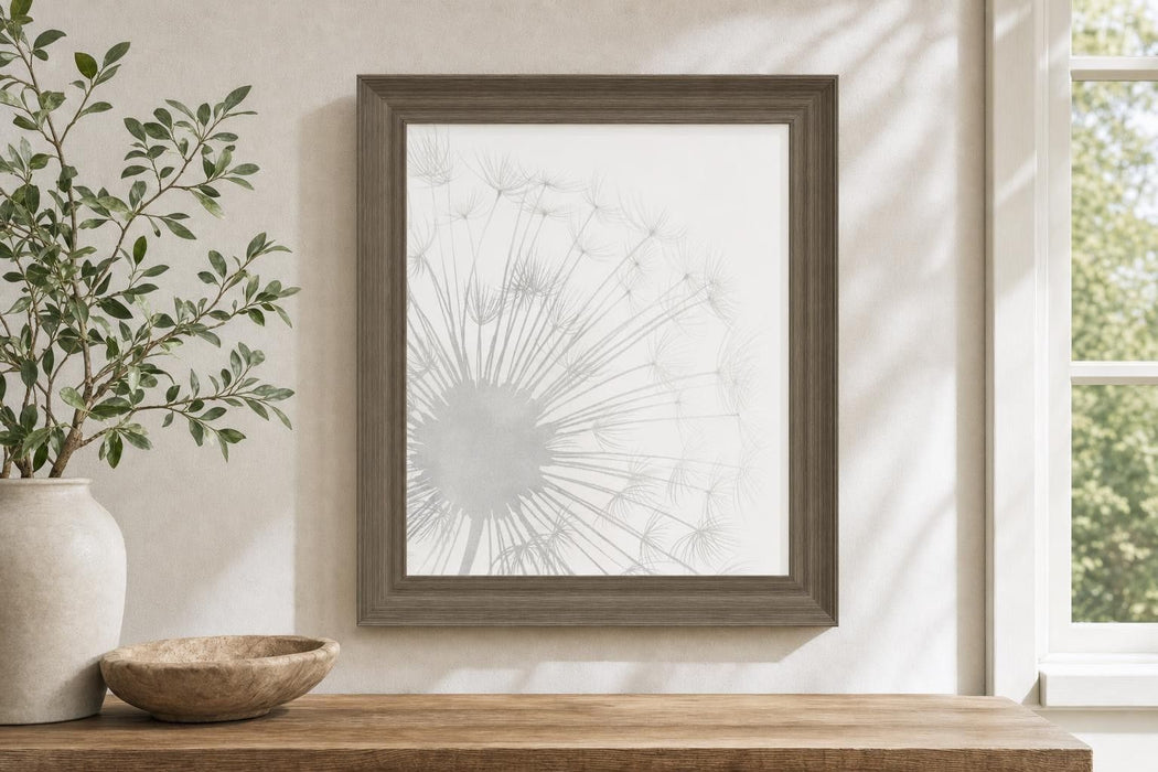 22x26 Dandelion Whisper I By Grace Popp - Silver