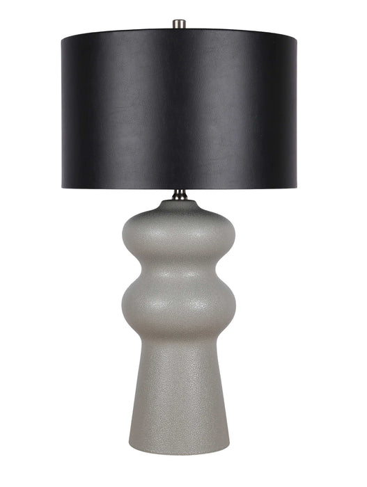 "Echo Essence" Ceramic Table Lamp - Textured Gray