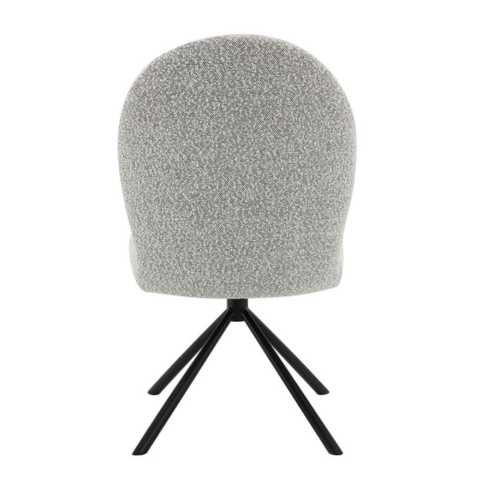 Lawton - Side Chair With Swivel Set of 2) - Gray Boucle & Black