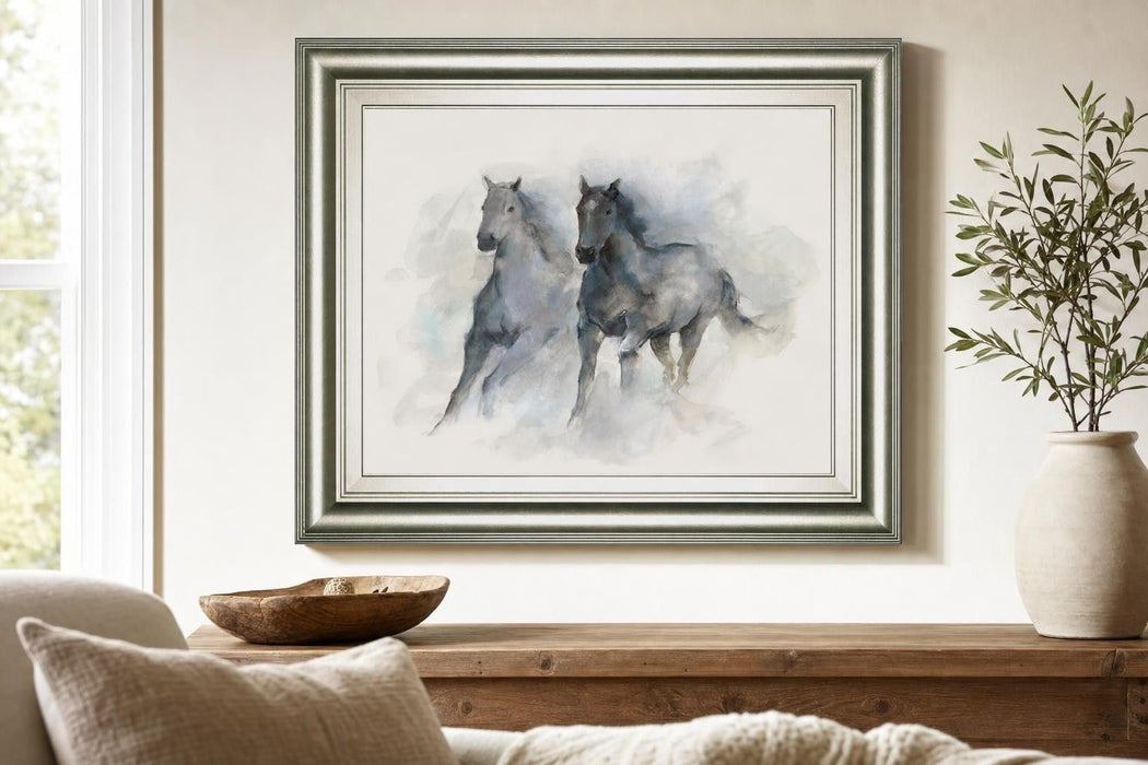 22x26 Run Free II By Ethan Harper - Dark Gray