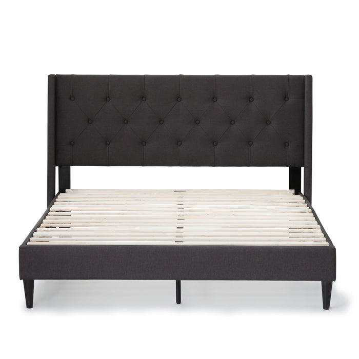 Drake - King Platform Bed - Charcoal
