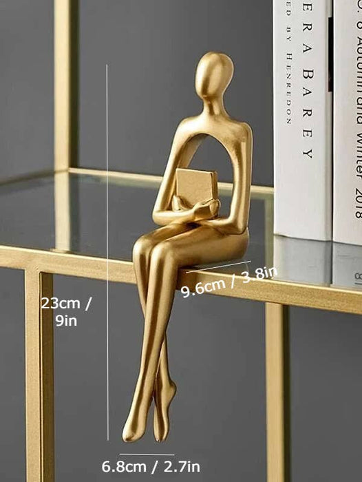 Gold Abstract Figurines: Book