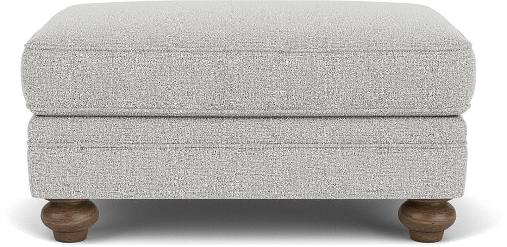 Winston - Cocktail Ottoman - Pearl Silver