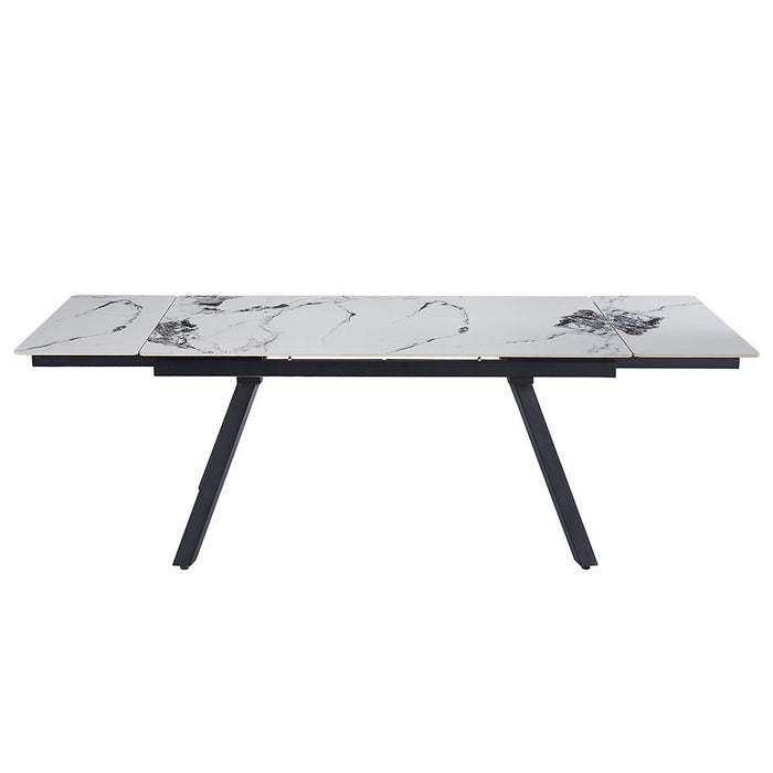 Damita - Ceramic Top Dining Table - White & Black