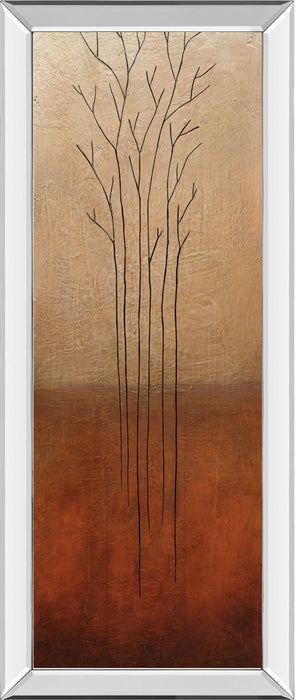 Branch Rouge I By Eve - Mirrored Frame Wall Art - Light Brown