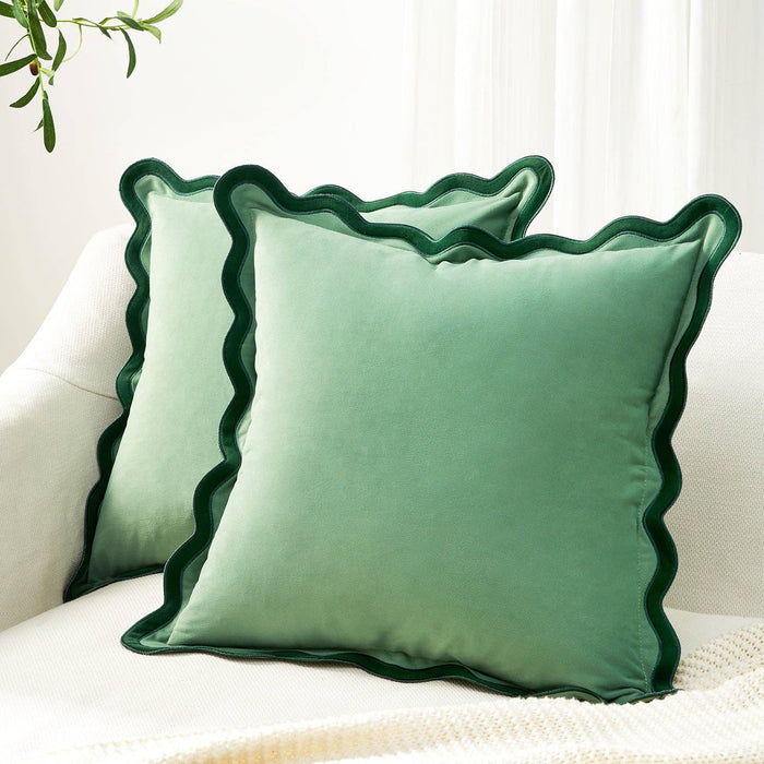 Maleku Pillow Covers (2-Pack) - Green/Light Green: 20x20 inch