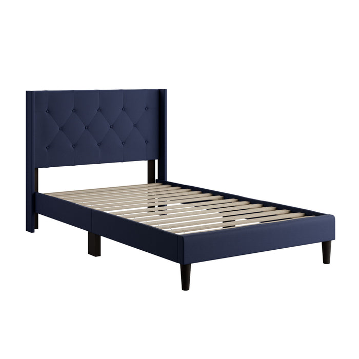 Drake - Queen Platform Bed - Cobalt