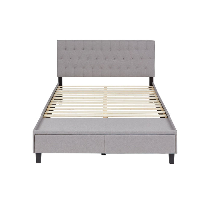 Morris - Full Platform Bed - Pearl