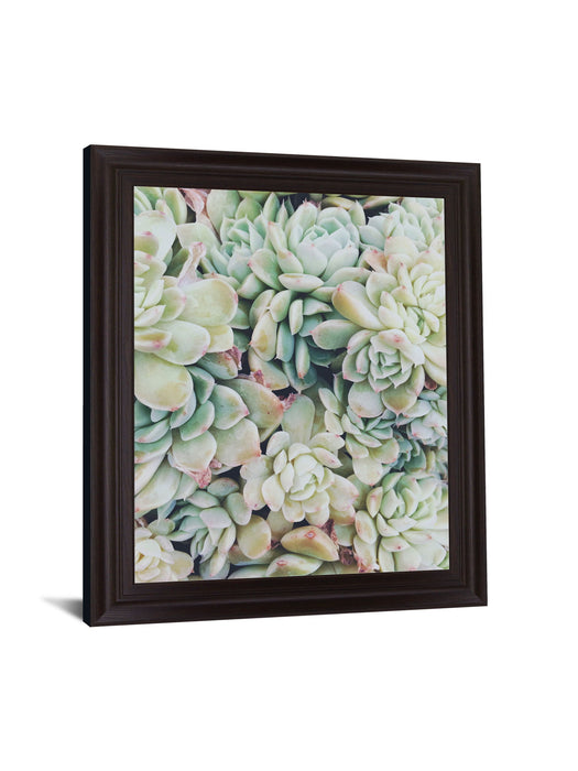 Verdant Rosette Cluster - 28" x 34" Framed Wall Art - Green