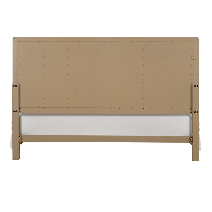Pacific Grove - Queen Panel Bed With Solid Wood And Oak Veneer - Sand Dune