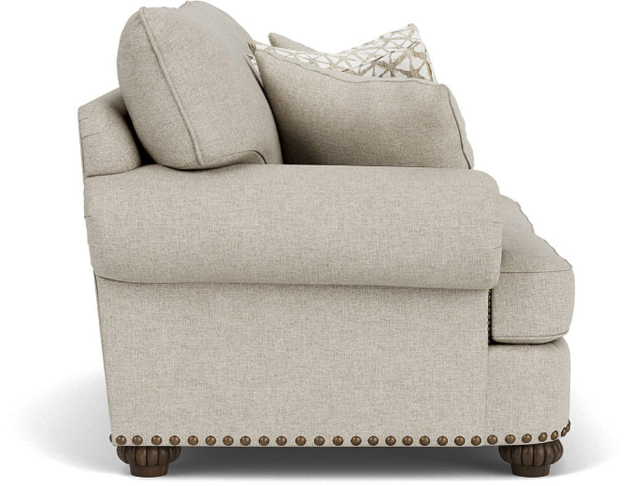 Patterson - Loveseat, Nailhead Trim - Beige