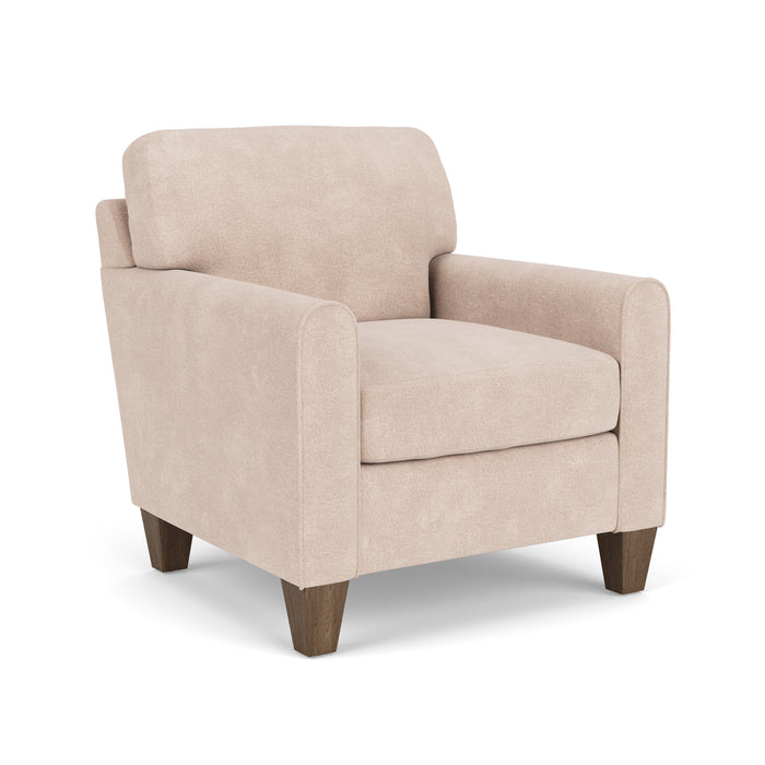 Moxy - Fabric Chair, Rounded Mailbox Arms