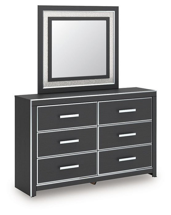 Zuraleus - 4 Pc. - Queen Upholstered Bed With Roll Slats, Dresser, Mirror And Nightstand - Black