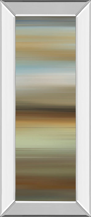 Abstract Horizon Il By James Mcmaster - Mirror Framed Print Wall Art - Beige