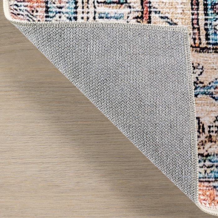 SplashGuard Machine Washable Area Rug: Light Rust / Rectangle / 5' x 8'