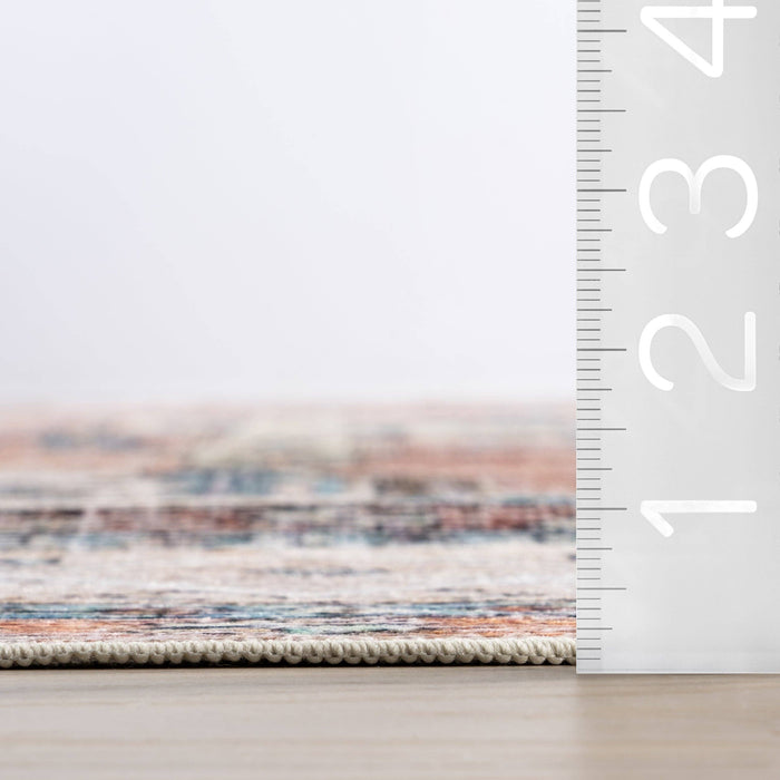 SplashGuard Machine Washable Area Rug: Light Rust / Rectangle / 5' x 8'