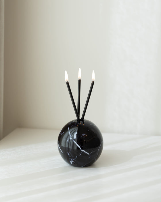 Neva Vase, Black Marble Candle Holder [x6 Vases]