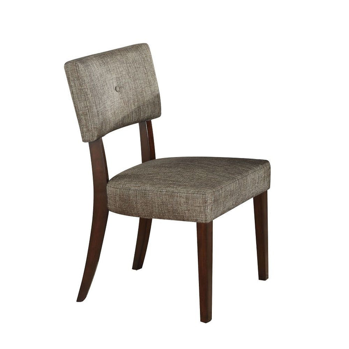 Drake - Side Chair Set of 2) - Gray Fabric & Espresso