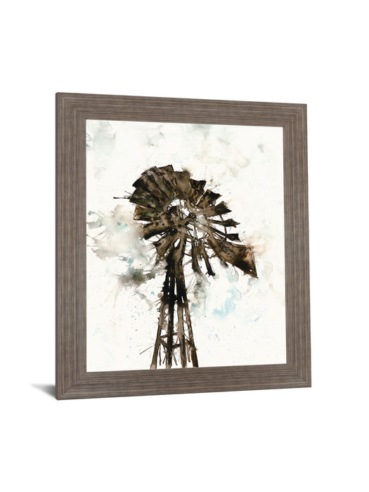 Weathered Blades - 28" x 34" Framed Wall Art - Dark Brown