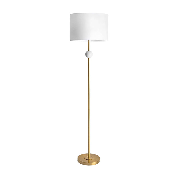 Saxman 63" Marble Floor Lamp: Gold / 63" H x 16" W x 16" D