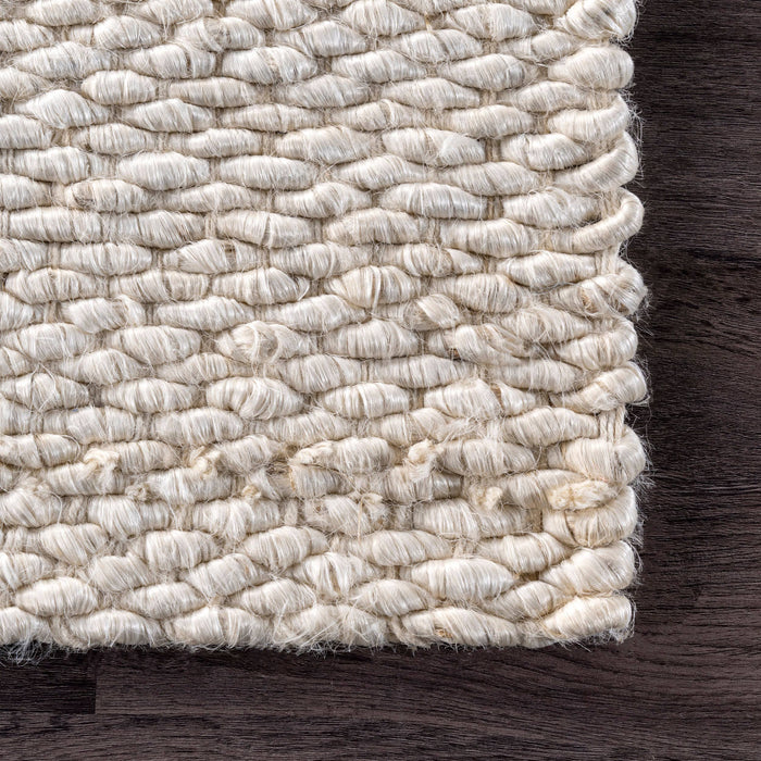 Hand Woven Hailey Jute Area Rug: Natural / Rectangle / 9' x 12'