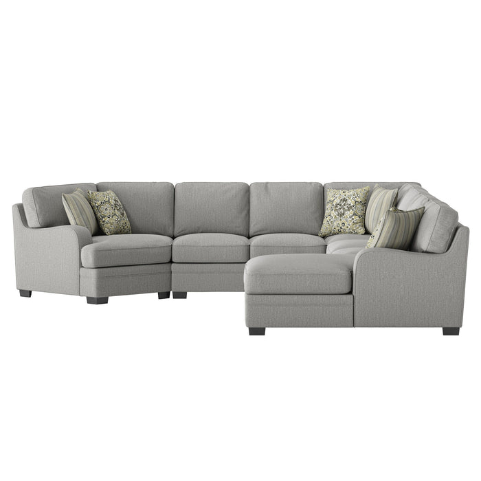 Analiese - 5 Piece Sectional - Dove Gray
