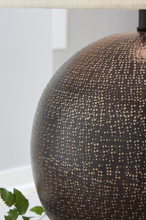 Hambell - Metal Table Lamp - Black / Gold Finish