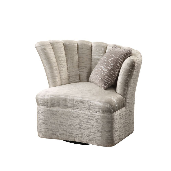 Athalia - Swivel Chair - Shimmering Pearl