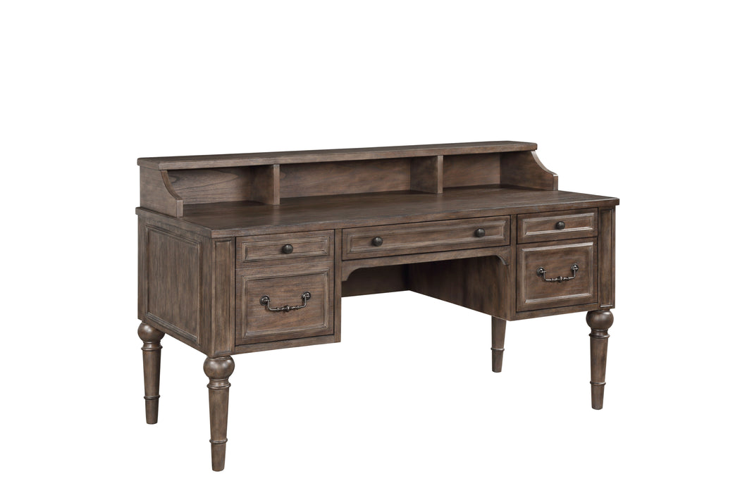 Middleton - Pedestal Desk - Vintage Hazelnut