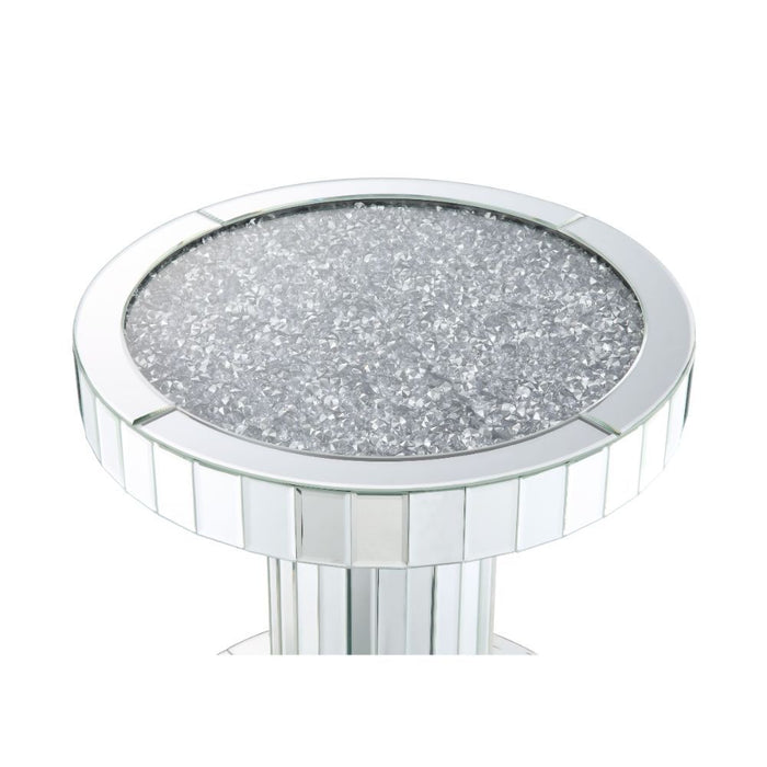Ornat - End Table - Mirrored & Faux Stones