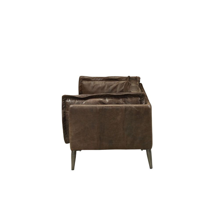 Porchester - Loveseat - Distress Chocolate Top Grain Leather