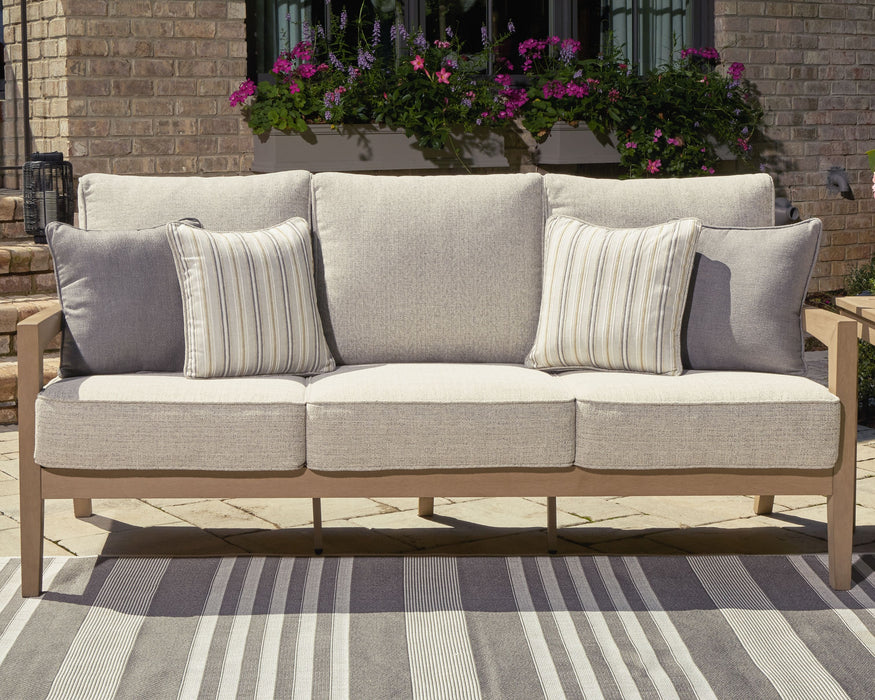 Hallow Creek - Sofa With Cushion - Driftwood