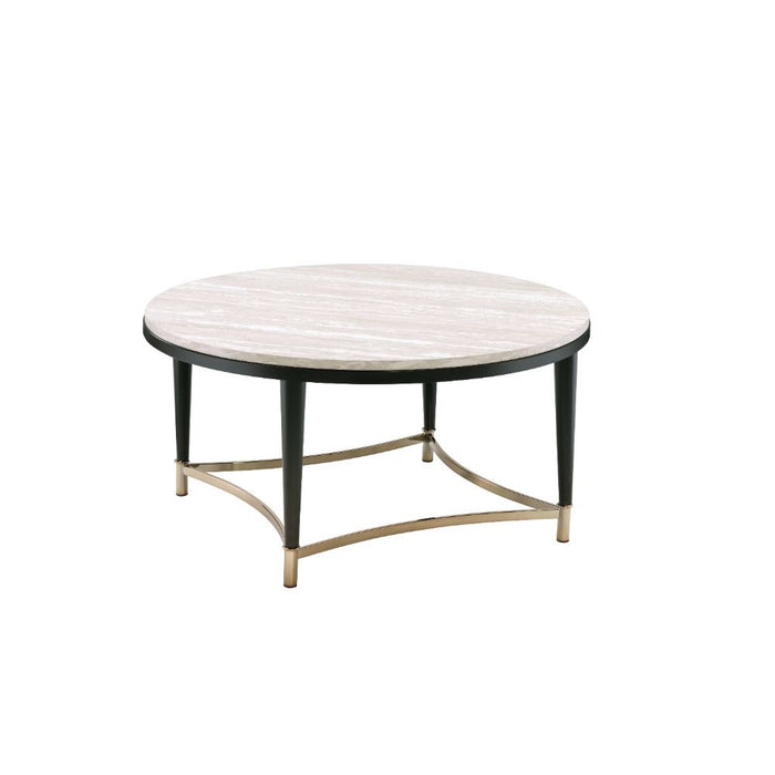 Ayser - Coffee Table - White Washed & Black