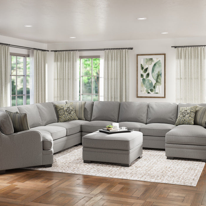 Analiese - 6 Piece Sectional - Dove Gray - Wood