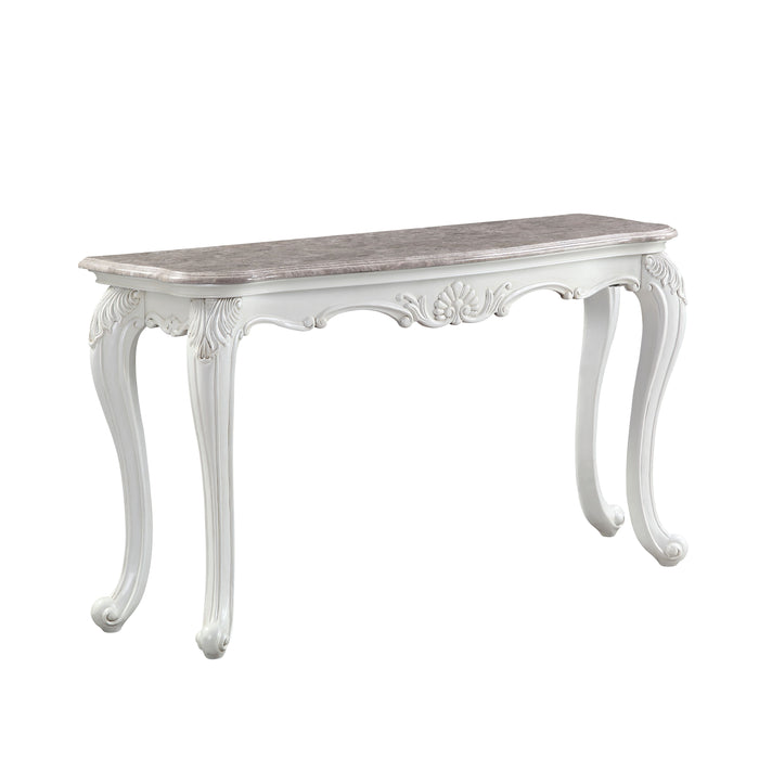 Ciddrenar - Accent Table - Marble Top & White Finish