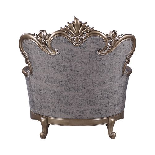 Elozzol - Chair With Pillow - Fabric & Antique Bronze Finish - Wood