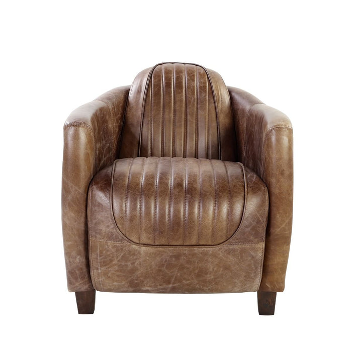 Brancaster - Chair - Retro Brown Top Grain Leather & Aluminum