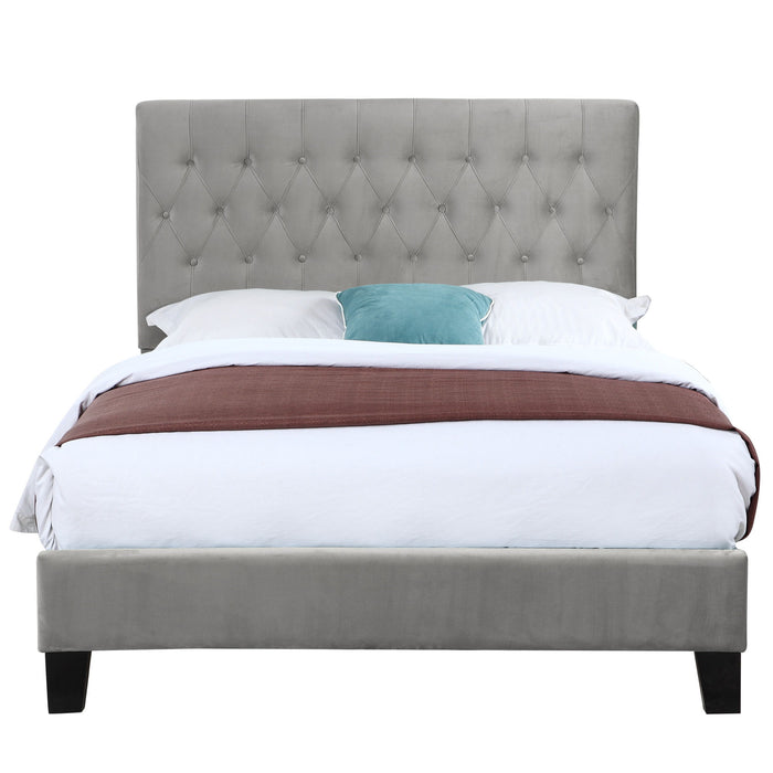 Amelia - King Upholstered Bed - Light Gray