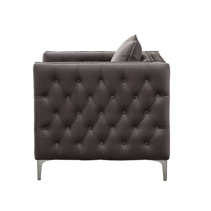 Gillian II - Chair - Dark Gray Velvet
