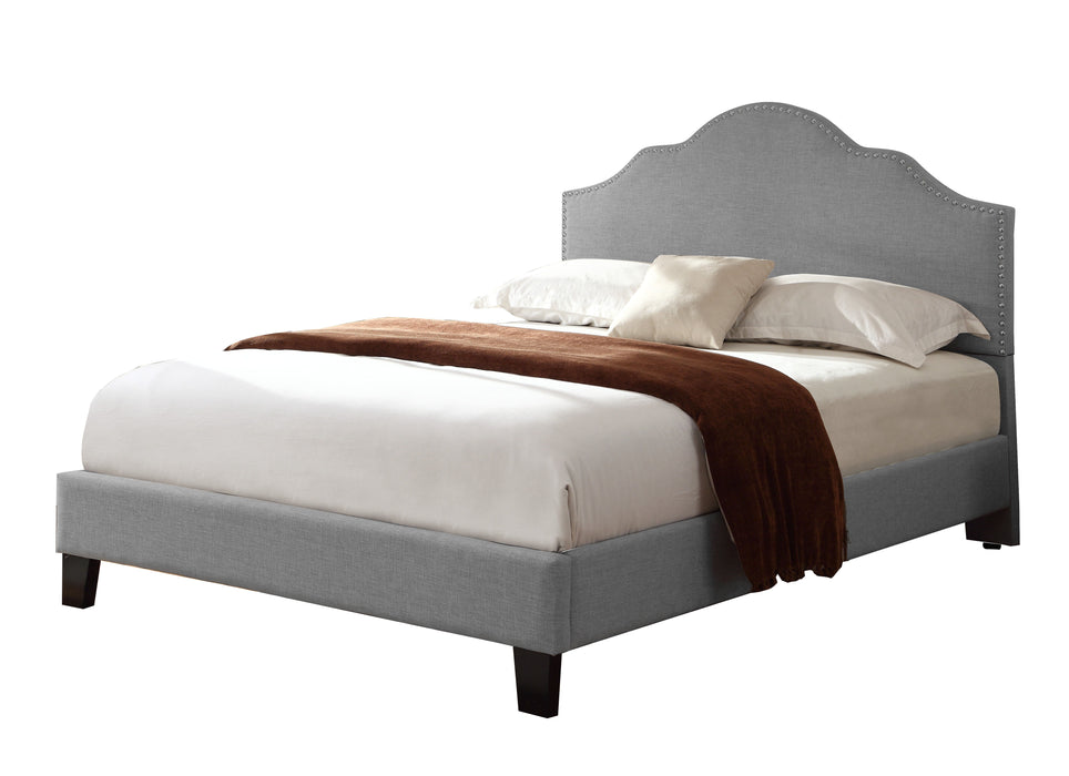 Madison - Full Upholstered Bed - Light Gray